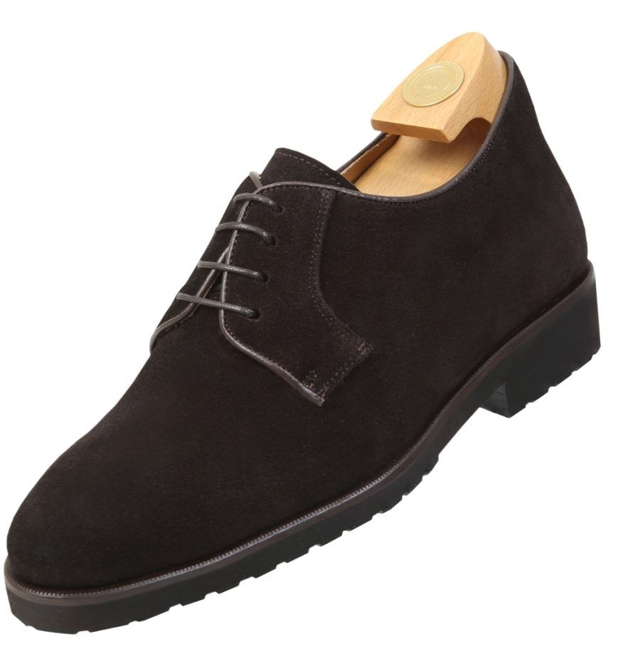 zapatos con alzas hiplus 7630 a en piel ante. sube de 7 a 8 cm de estatura