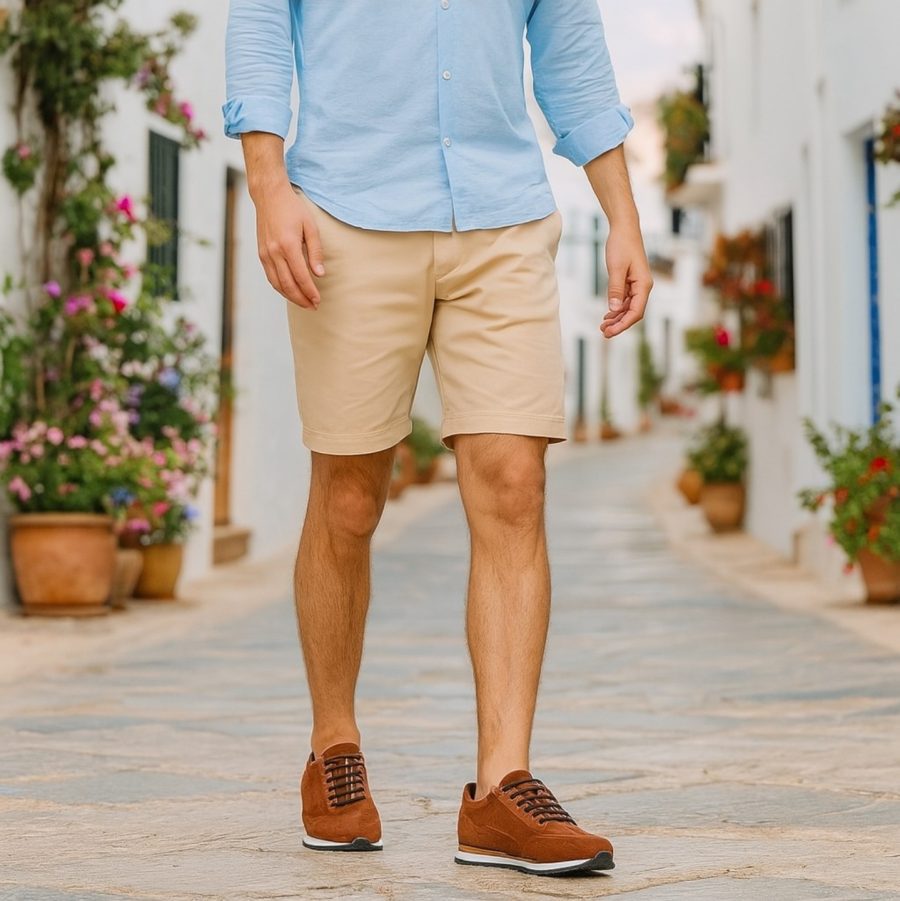 zapatos con alzas hiplus 7032 ms en piel serraje. sube de 7 a 8 cm de estatura