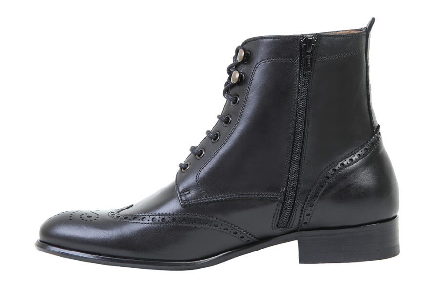 calzados hiplus 7527 nb, motoboot, en piel boxcalf. sube de 9 a 10 cm de estatura